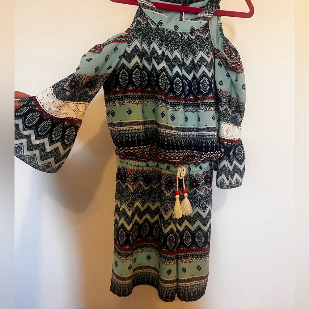 girls cold shoulder romper